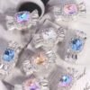 Wholesale Alloy Candy 3D Rhinestone DIY Straight Hole Beads