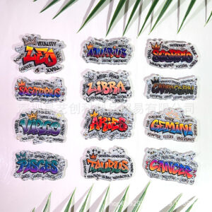 Wholesale Specializing in cross-border best-selling sequined acrylic DIY accessories and jewelry - the Twelve Constellations series from Jingyi Innovation Factory