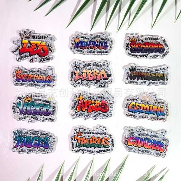 Wholesale Specializing in cross-border best-selling sequined acrylic DIY accessories and jewelry - the Twelve Constellations series from Jingyi Innovation Factory