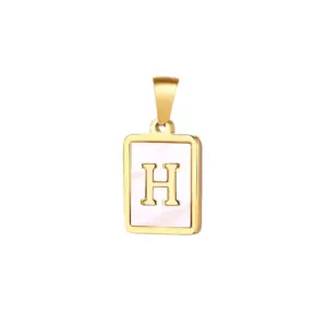 Gold / Letter H without Chain