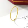 Wholesale Jewelry Simple Style Solid Color Titanium Steel 18K Gold Plated Rings