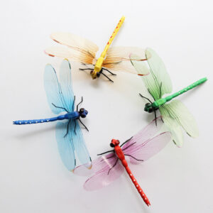 Red/yellow/blue/green 4 color mix / Dragonfly 12cm pin