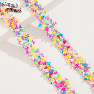 2 rose red purple green yellow white blue bow tie with diamonds / 1.5cm double-layer hot melt adhesive, colorful resin mixed adhesive strip