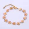 Bohemian Flower 304 Stainless Steel 18K Gold Plated No Inlaid Stainless Steel Bracelets In Bulk