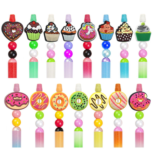 Wholesale Donut Series Beaded DIY Accessories Pen Decoration Pvc Bead
