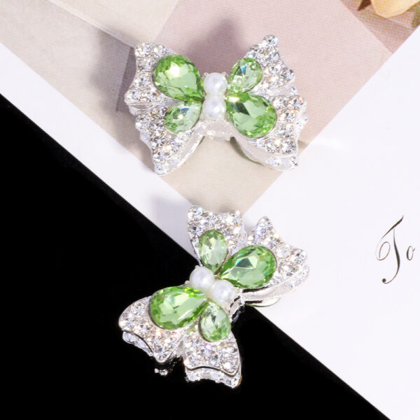 Wholesale Double-sided cute alloy bow straight hole loose beads beaded DIY mobile phone chain key chain bag chain jewelry accessories