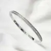 Wholesale Lady Round Titanium Steel Plating Artificial Rhinestones Bangle