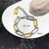 Wholesale 304 Stainless Steel Solid Color PVD Coated Stone-Free Real Gold Plated Simple Style Waterproof Non Tarnish Plating Chain Ball Chain Gold Bracelets