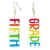 Wholesale Amazon source teachers and students grade bright sparkling text new semester earrings color simple ritual earrings