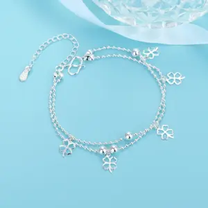 Four-Leaf Clover Double-Layer Bracelet