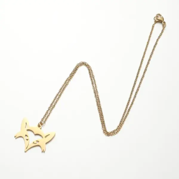 Wholesale Jewelry Fashion Animal 201 Stainless Steel 18K Gold Plated Plating Stainless Steel Necklaces