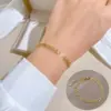 Wholesale Electroplating Golden Plated Geometric Titanium Steel Casual Simple Style Titanium Steel Bracelets