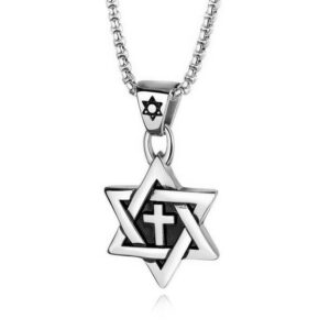 Six-pointed star with stainless steel chain