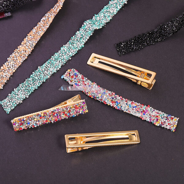 Wholesale Double-sided adhesive Hot Melt Adhesive rhinestone rhinestone rhinestone Strip width 1.5cm diamond belt shoe bag crystal rhinestone clothing diamond chain
