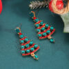 Wholesale Diamond-encrusted Christmas tree earrings