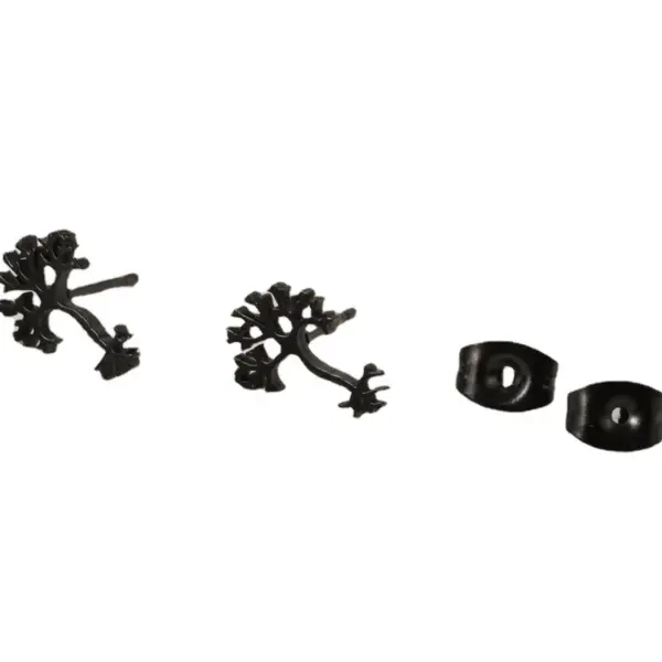 PVD Coated Real Gold Plated Leaf Heart Shape Stainless Steel Waterproof Non Tarnish Ear Studs