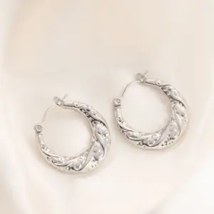 Titanium Steel Pattern Earrings