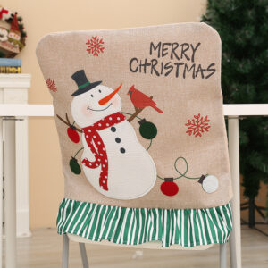 Linen snowman chair cover
