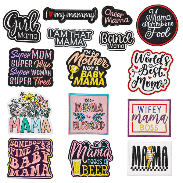 Wholesale Embroidered colorful English alphabet stickers