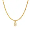 oly-0fc7193c44f81afe1a1f8197d927b86f Wholesale PVD Coated Real Gold Plated Letter 304 Stainless Steel IG Style Simple Style Waterproof Non Tarnish 304 Stainless Steel Pendant Necklace