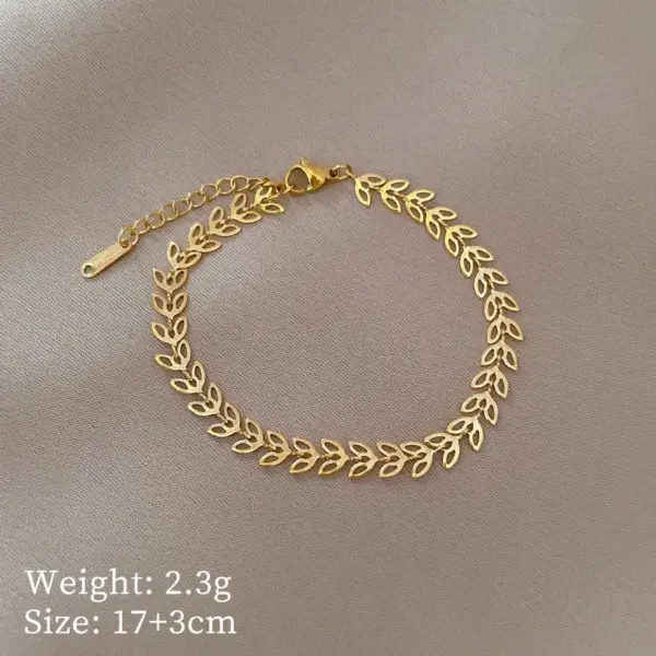 Wholesale Electroplating Golden Plated Geometric Titanium Steel Casual Simple Style Titanium Steel Bracelets