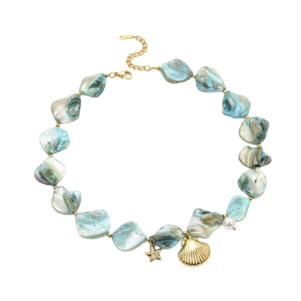 Wholesale Europe and the United States cross-border ocean wind jewelry beach holiday shell clavicle chain starfish coral suit necklace earrings bracelet