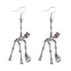 Wholesale Exaggerated Skeleton Handheld Pumpkin Bag Earrings