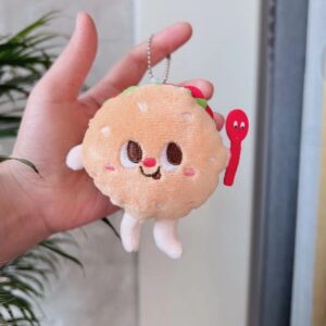 Hamburger + bead chain / About 10cm