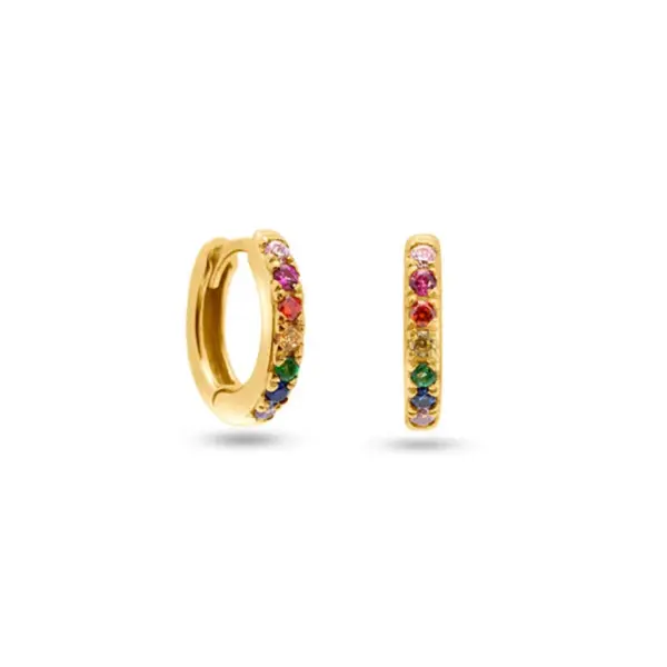 Wholesale Women's Simple Style Solid Color Copper Earrings Inlaid Zircon Zircon Copper Earrings