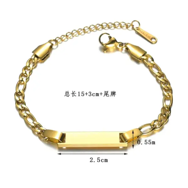 Wholesale PVD Coated Real Gold Plated 18K Gold Geometric Stainless Steel Waterproof Non Tarnish 304 Stainless Steel Bracelets