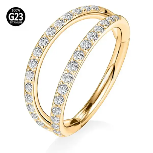 Wholesale 1 Piece Nose Rings & Studs Streetwear Geometric G23 Titanium Inlay Nose Rings & Studs Nose Pin