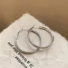 oly-0fe717cb55e335583f8e856da881ab30 Wholesale 1 Pair Simple Style Round 304 Stainless Steel 18K Gold Plated Earrings
