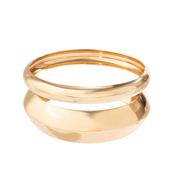 oly-0fec95d8f3062a2b1568693343940833 Wholesale Geometric curved exaerated open bracelet