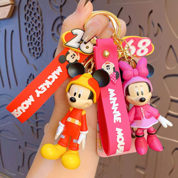 Wholesale Genuine cartoon tide cool racer doll keychain couple schoolbag pendant car key chain small gift