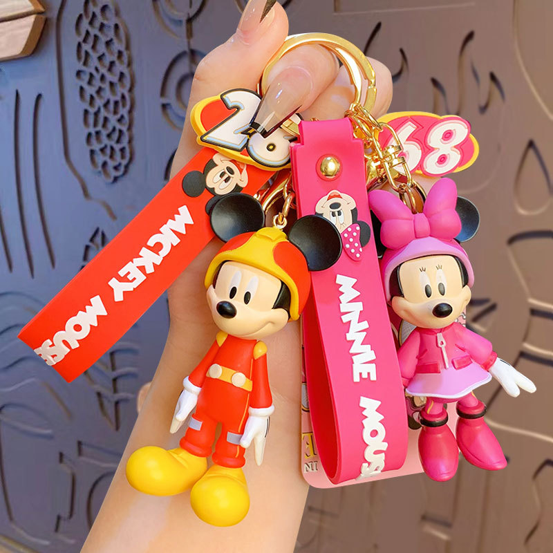 Wholesale Genuine cartoon tide cool racer doll keychain cole schoolbag pendant car key chain small gift