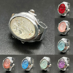 Wholesale [Ring watch] flip Gem Flower temperament personality ladies student creative ring Watch cross-border foreign trade direct batch