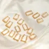 Wholesale 1 Pair Classic Style U Shape Geometric Irregular Plating Titanium Steel Earrings