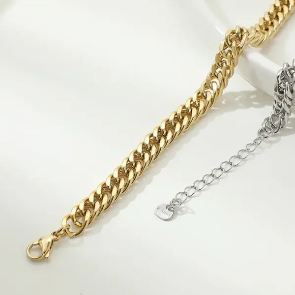Wholesale Vacuum Plating Real Gold Plated Geometric 304 Stainless Steel Fashion Waterproof Non Tarnish Necklace