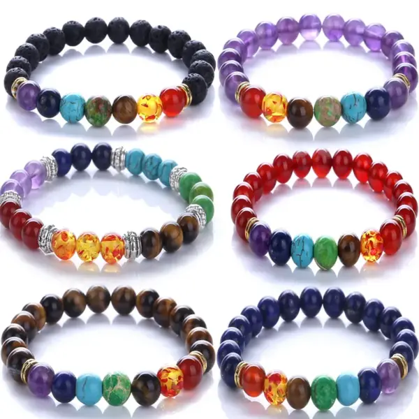 Wholesale Fashion Round Natural Stone Beaded Bracelets 1 Piece