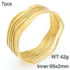 Wholesale Ion Plating (IP) 18K Gold Plated Curve 304 Stainless Steel Simple Style Waterproof Non Tarnish 304 Stainless Steel Bangle