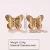Wholesale 1 Pair Sweet Classic Style Butterfly Butterfly 304 Stainless Steel Imitation Gold Electroplating Ear Studs