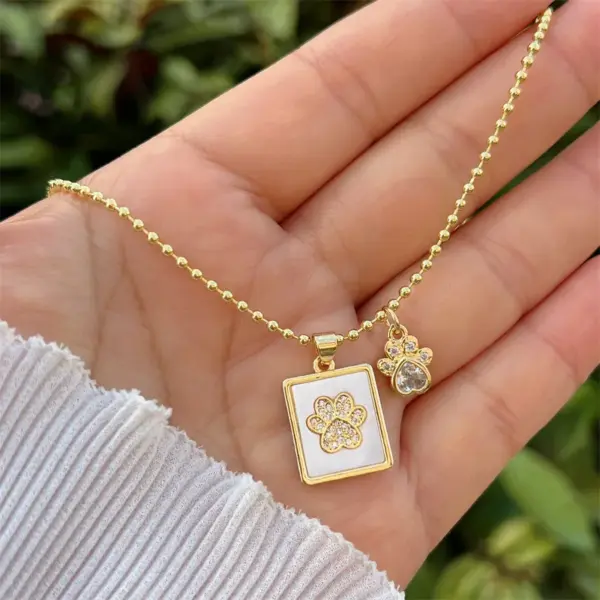 Wholesale Jewelry Retro Classic Style Cross Butterfly Airplane Copper Shell Zircon 18K Gold Plated Inlay Pendant Necklace