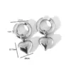 Wholesale 304 Stainless Steel Heart Shape PVD Coated 18K Real Gold Plated Sweet Waterproof Non Tarnish Plating Drop Earrings