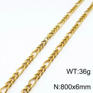 Gold 800 * 6mm = Necklace KN197214-Z