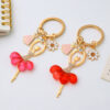 Wholesale Elegant Ballet Girl Keychain Rhinestone Dancer Ballet Dress Pendant Keyring Bag Hanging Gifts