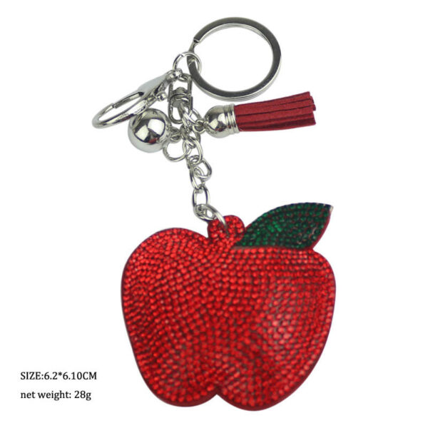 oly-102b0cfea27a14058a5fefd91f522426 Wholesale Diamond studded apple keychain