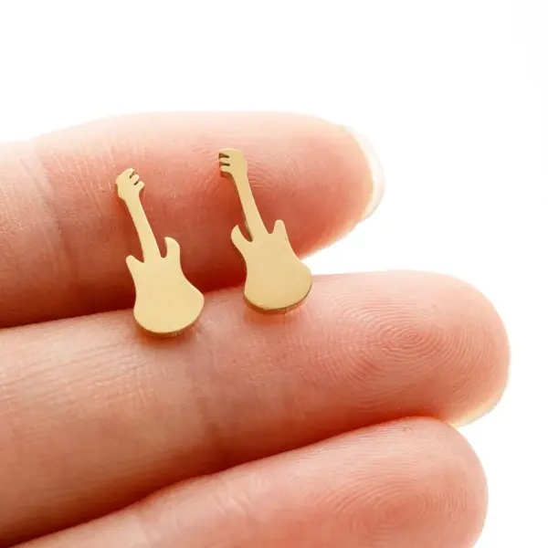 Wholesale PVD Coated 18K Gold Real Gold Plated Solid Color 304 Stainless Steel Simple Style Classic Style Waterproof Non Tarnish Ear Studs