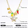 Wholesale PVD Coated Real Gold Plated Star Heart Shape 304 Stainless Steel Modern Style Classic Style Waterproof Non Tarnish 304 Stainless Steel Lobster Trigger Clasp Closure Pendant Necklace