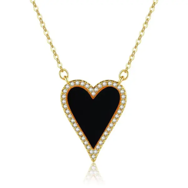 Wholesale Simple Style Heart Brass Necklace In Bulk