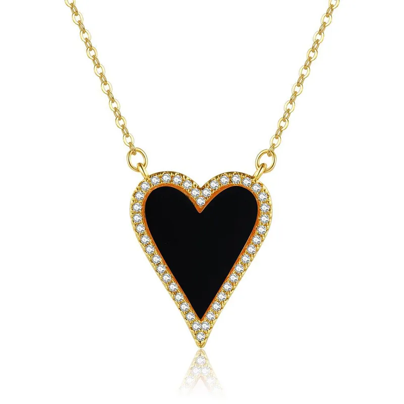 Wholesale Simple Style Heart Brass Necklace In Bulk
